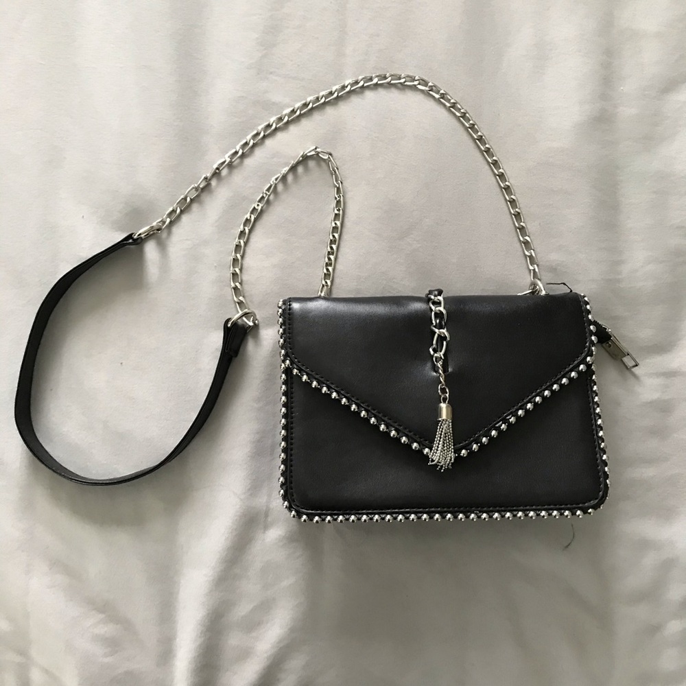 BRAND NEW studded crossbody black bag